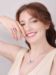 「Five Elements」Fire Ruby Diamond necklace/ring