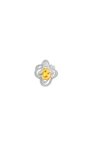 「Five Elements」Earth Yellow Sapphire Diamond necklace/ring