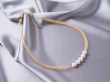 "Silk Road" 18K Spun Gold Necklace with 8mm Akoya Pearls