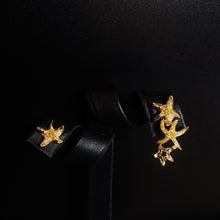 「Starfish」 Yellow Diamond ear studs