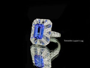 「Art Deco」 Tanzanite ring