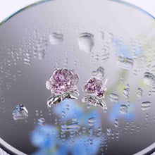 「Water Lily」solute to Monet painting <Le Bassin Aux Nympheas> Spinel Diamond ear studs