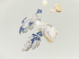 「Koi」 Sapphire Diamond earrings