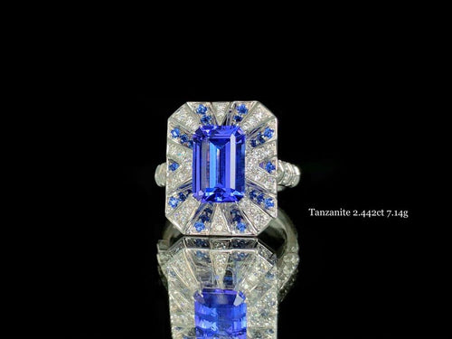 「Art Deco」 Tanzanite ring